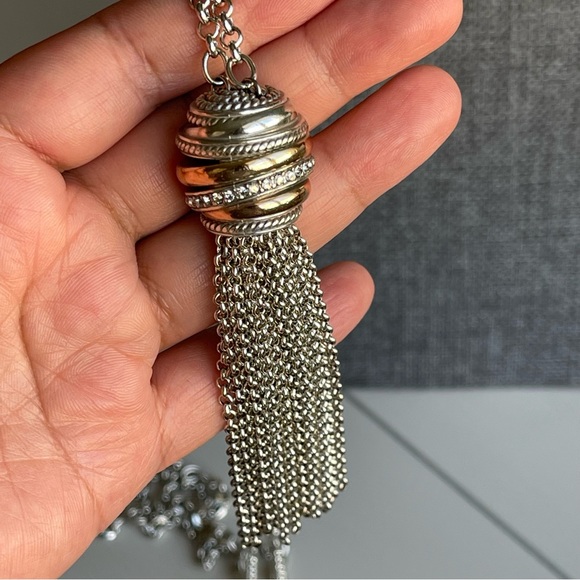 BRIGHTON | Neptune's Rings Tassel 38" - 40" Adjustable 4" Drop Pendant Necklace - Picture 5 of 14